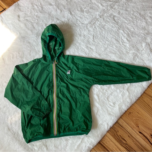 K-Way Intense Pink Packable Windbreaker Size 10 - Picture 2 of 6